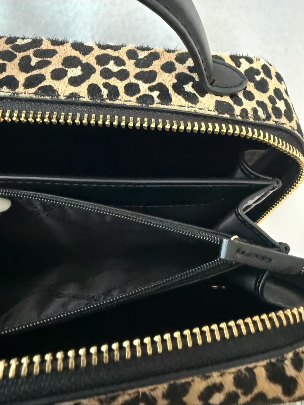 Michael Kors Leopard Print Crossbody Bag - Tan & Black - Picture 6 of 8
